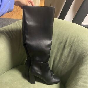 Knee high black boots